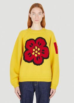 推荐Graphic Comfort Sweater in Yellow商品