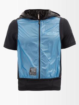 moncler polo直邮, Moncler | Two-in-one technical mesh and jersey T-shirt商品图片 