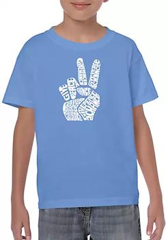 推荐Boys 8-20 Word Art T Shirt - Peace Fingers商品