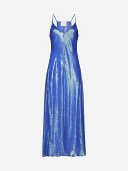 FORTE_FORTE | Iris lame’ chiffon silk slip dress,商家d'Aniello boutique,价格¥5362
