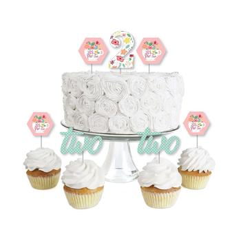 商品Big Dot of Happiness | 2nd Birthday Tea for Two - Dessert Cupcake Toppers - Garden Second Birthday Party Clear Treat Picks - Set of 24,商家Macy's,价格¥104图片