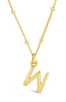 Sterling Forever | 14K Gold Plated Sterling Silver Initial Necklace 2.1折, 独家减免邮费