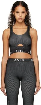 AMIRI | Black Cutout Sport Bra,商家SSENSE CA,价格¥1502