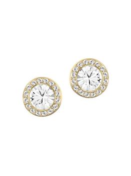 商品Angelic Swarovski Crystal Goldplated Round Stud Earrings图片