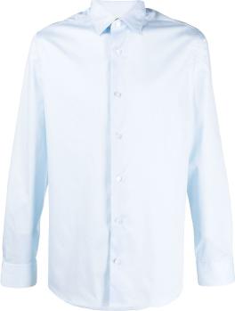 ZZEGNA | Z Zegna 男士浅蓝色棉质方块点点图案长袖衬衫 305053-ZCSC1商品图片,满$100享9.5折, 满折
