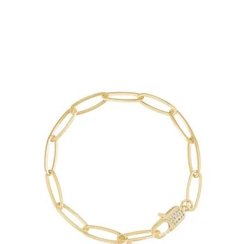 Ettika Jewelry | Ocean Secrets Pearl Charm 18k Gold Plated Chain Link Bracelet ONE SIZE ONLY,商家Verishop,价格¥304