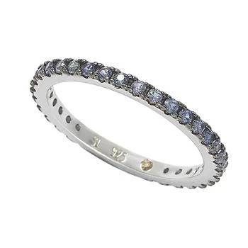 Suzy Levian | Suzy Levian Sterling Silver and Blue Sapphire Eternity Band,商家Premium Outlets,价格¥1564