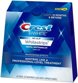 商品Crest | Crest 3D No Slip Whitestrips Professional Effects Teeth Whitening Kit 20 ea,商家Amazon US editor's selection,价格¥283图片