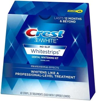 推荐Crest 3D No Slip Whitestrips Professional Effects Teeth Whitening Kit 20 ea商品