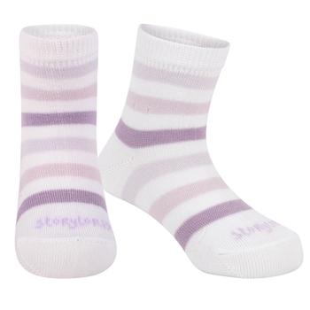 商品Story Loris | Striped socks in lilac and white,商家BAMBINIFASHION,价格¥75图片