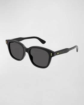 Gucci | Men's Temple Logo Rectangle Sunglasses 6折