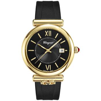 菲拉格慕手表, Salvatore Ferragamo | Women's Swiss Ora Black Silicone Strap Watch 40mm商品图片 