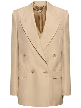 Stella McCartney | Double Breasted Satin Blazer,商家LUISAVIAROMA,价格¥5979