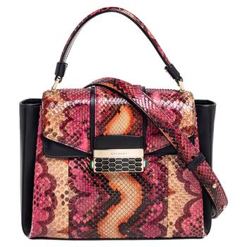 bvlgari包, [二手商品] BVLGARI | Bvlgari Multicolor Python and Leather Serpenti Viper Top Handle Bag商品图片 6.9折, 满1件减$100, 满减