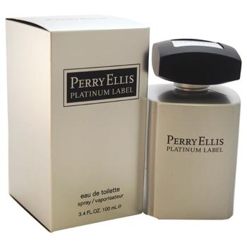 product Perry Ellis Mens Perry Ellis Platinum EDT Spray 3.4 oz Fragrances 844061004146 image