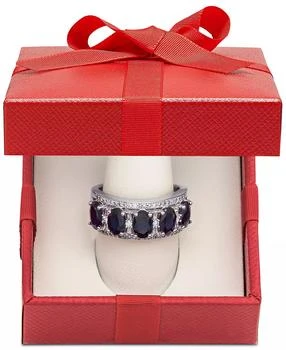 Macy's | Sapphire (2-7/8 ct. t.w.) & Diamond (1/3 ct. t.w.) Ring in 14k White Gold (Also in Emerald, Tanzanite and Ruby),商家Macy's,价格¥5227