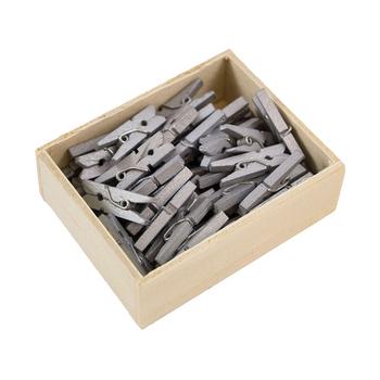 商品Wood Clip Clothespins - Small - 0.88" - 50 Clothes Pins Per Pack图片