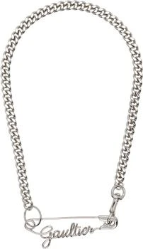 Jean Paul Gaultier | Silver 'The Gaultier Safety Pin' Necklace,商家Ssense US,价格¥3019