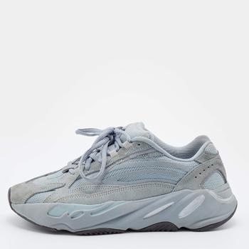 yeezy slide真假, [二手商品] YEEZY | Yeezy x adidas Grey/Blue Suede And Mesh Boost 700 V2 Inertia Sneakers Size 39.5商品图片 满1件减$100, 满减
