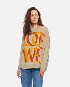 推荐LOEWE LOVE JACQUARD LINEN COTTON BLEND SWEATER商品