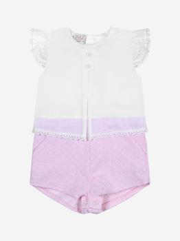 Paz Rodriguez | Baby Girls Romper - White & Cotton Romper商品图片,4折