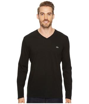 Lacoste | Long Sleeve Pima Jersey V-Neck T-Shirt商品图片,7.1折起, 独家减免邮费