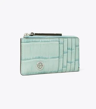 Tory Burch | Robinson Croc-Embossed Top-Zip Card Case,商家Tory Burch,价格¥1176