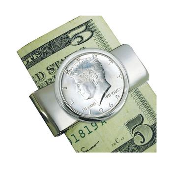 推荐Men's 1964 First-Year-Of-Issue Silver JFK Half Dollar Coin Money Clip商品