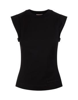 Alexander McQueen | Alexander McQueen Cap-Sleeved Crewneck T-Shirt商品图片,6.7折