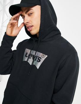 李维斯卫衣, Levi's | Levi's hoodie with batwing print logo in black商品图片 6折