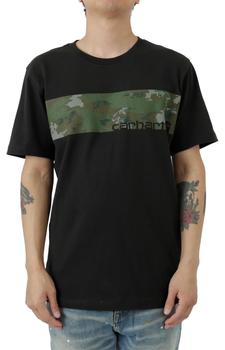 推荐(105205) Relaxed Fit Heavyweight Short-Sleeve Camo Logo Graphic T-Shirt - Black商品