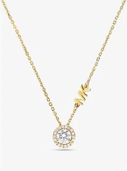 Michael Kors | Precious Metal-Plated Sterling Silver Pavé Halo Necklace 