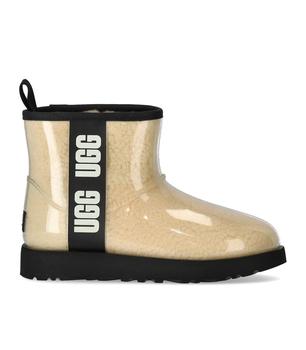 推荐UGG CLASSIC CLEAR MINI IVORY BLACK BOOT商品