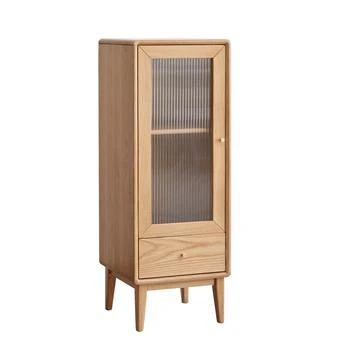 Simplie Fun | Solid Oak Storage Cabinet for Living Room - Free-Standing Corner Cabinets Storage Table,商家Premium Outlets,价格¥2600