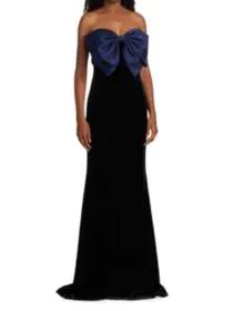 product Strapless Stretch Velvet Mikado Gown image