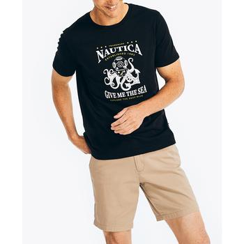 Nautica | Men's Sustainably Crafted Give Me The Sea Graphic T-Shirt商品图片,7.8折×额外8折, 额外八折