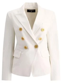 Balmain | Denim Blazer Jackets White,商家Wanan Luxury,价格¥11378