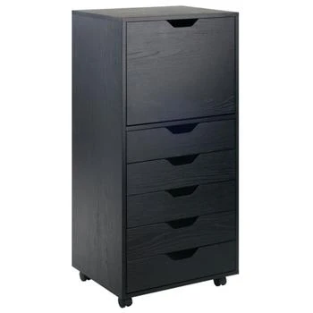 Hivvago | 5-Drawer Storage Mobile Cabinet Black,商家Premium Outlets,价格¥2271