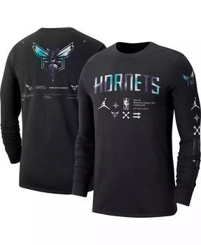 Jordan | Men's Black Charlotte Hornets Essential Air Traffic Control Long Sleeve T-shirt,商家Macy's,价格¥319