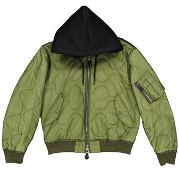 product Burberry Mens Olive Robbins Quilted Hooded Jacket image