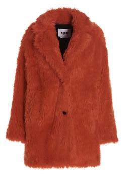 推荐Single breast fake fur coat商品