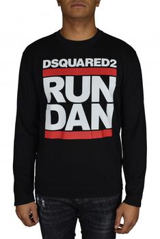推荐Men's Luxury T Shirt   Black Dsquared2  Run Dan  T Shirt商品