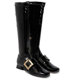 Roger Vivier | Très Vivier patent leather knee-high boots商品图片,