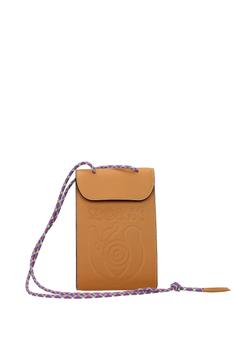 商品Crossbody Bag phone holder Leather Brown Honey图片