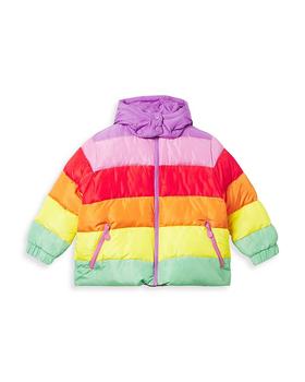 推荐Girls' Rainbow Striped Puffer Jacket - Little Kid, Big Kid商品