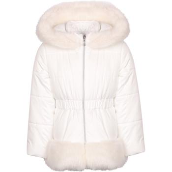 推荐Off white puffer jacket with faux fur lining商品