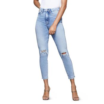 Good American | Good American Womens Good Curve Crop Denim Skinny Cropped Jeans商品图片,1.6折, 独家减免邮费