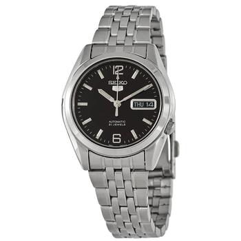 精工机械表怎么样, Seiko | Series 5 Automatic Black Dial Mens Watch SNK393商品图片 3.9折