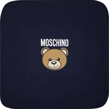 Moschino | Blue Babies Blanket With Teddy Bear And Logo 