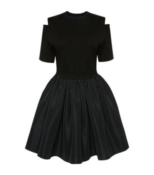 Alexander McQueen | Cold-Shoulder Hybrid Mini Dress商品图片,